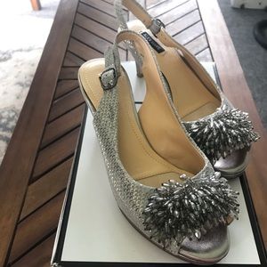 Alex Marie Peep-Toe Sling Back Pumps